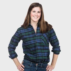 Vermont Flannel Co Women's Classic Flannel Shirt - Black Watch Medium NWOT